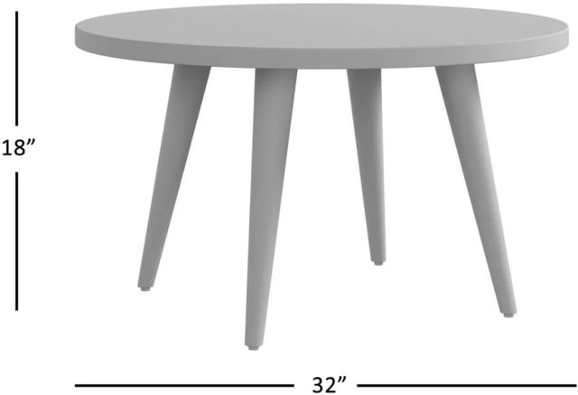 Jofran Inc. Prelude Walnut Round Cocktail Table with Black Base-2