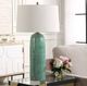 Uttermost® Andale Crackled Teal Ceramic Table Lamp with Antique Brass Accents-2
