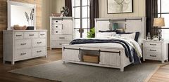 American Wholesale Furniture 3-Piece Antique White Queen Bedroom Set