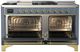 Ilve® Majestic III 60" Blue Gray Pro Style Dual Fuel Liquid Propane Range with French Top and Brass Trim-1