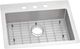 Elkay Crosstown® 2-Piece Polished Satin 25" x 22" x 6" 3-Hole Single Bowl Dual Mount ADA Sink Set-0