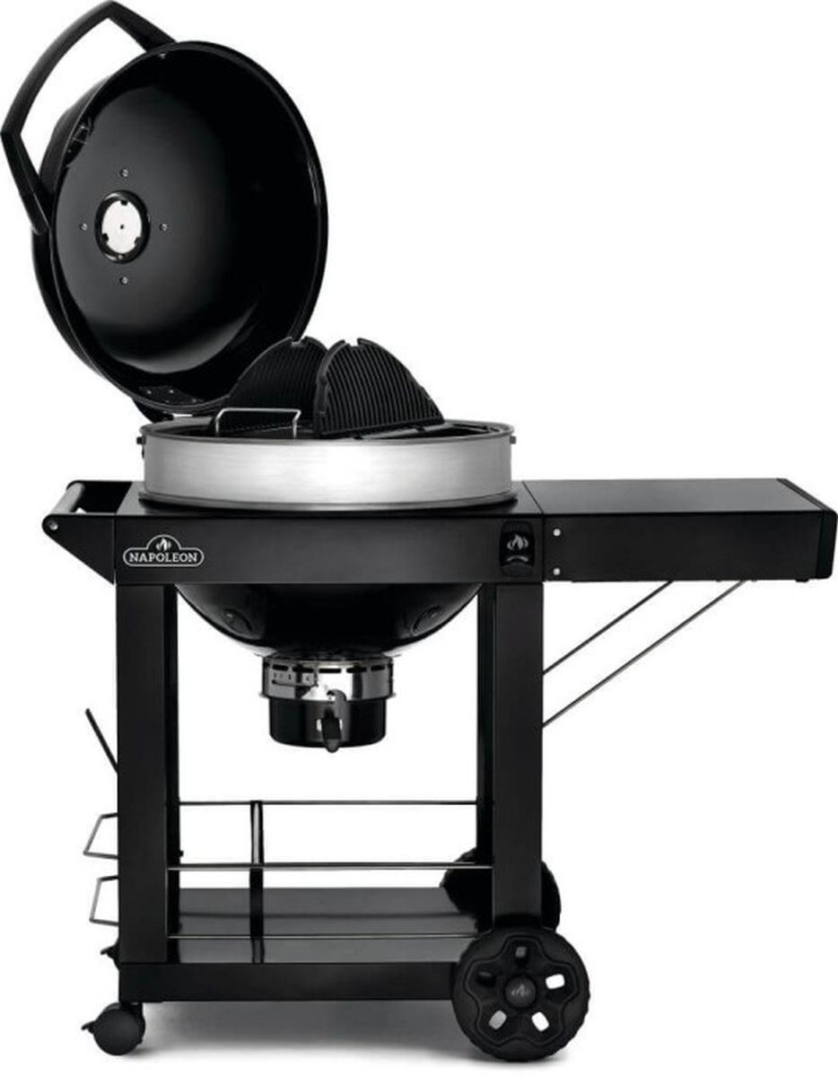Napoleon PRO 22" Black Portable Charcoal Grill - Thumbnail 3