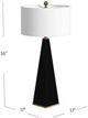 Bassett Mirror Elle Glossy Black Table Lamp-3