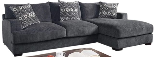 Furniture of America® Kaylee 2-Piece Gray Right-Arm Facing Sectional and Chaise-0