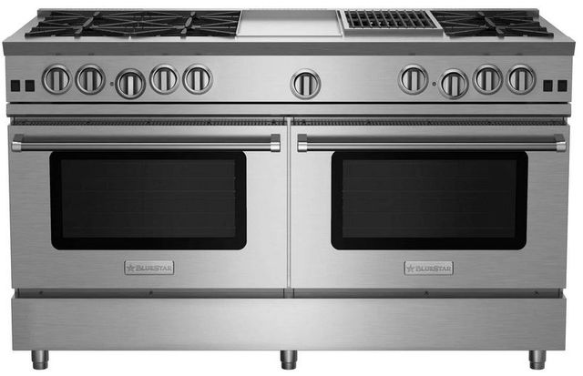 BlueStar® RNB Series 60" Stainless Steel Pro Style Natural Gas Range-0