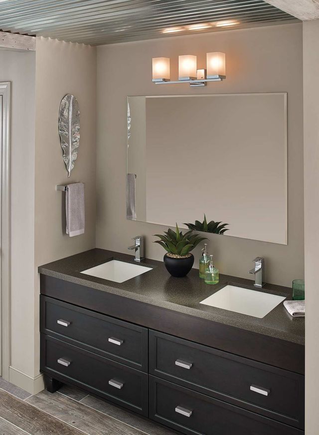 Moen® 90°™ Chrome Three Globe Bath Light-1