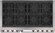 Wolf® 48" Stainless Steel Pro Style Dual Fuel Range with Black Door-1