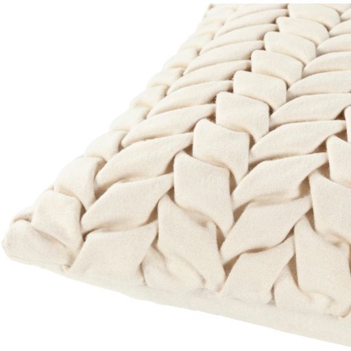 Surya Alana Cream 20"x20" Toss Pillow with Down Insert-1