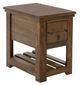 International Furniture Direct Walnut Brown Chairside Table-0