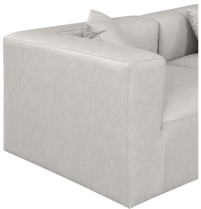 Meridian Furniture Cube 3-Piece Cream Leather Modular Sofa-4