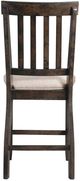 Elements International Stone Charcoal/Cream Slat Back Counter Dining Side Chair-2