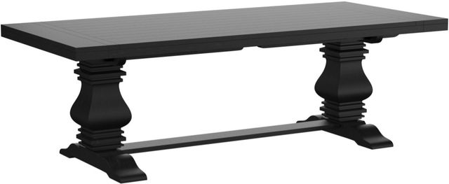 Coaster® Florence Distressed Black Extension Dining Table -0