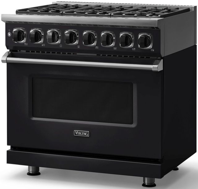 Viking® 7 Series 36" Onyx Pro Style Dual Fuel Range-3