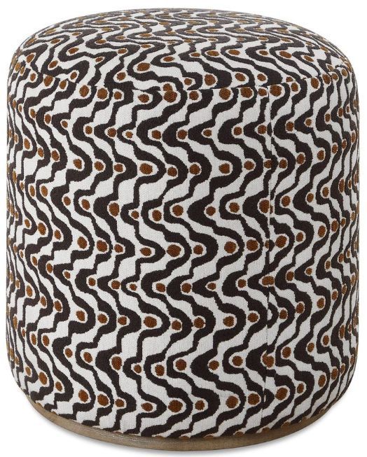 Uttermost® Cas Espresso Plush Ottoman-0