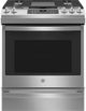 GE® 30" Stainless Steel Slide In Convection Gas Range-4