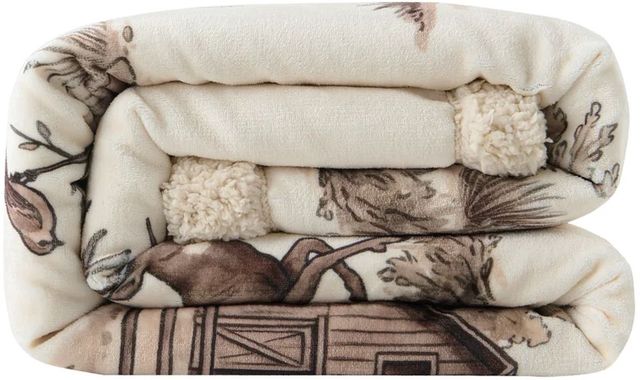 HiEnd Accents Campfire Western Range Ivory/Sepia Throw-4