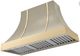 AGA Cascade 48" Fawn Wall Mounted Range Hood with Polished Brass Trim-0
