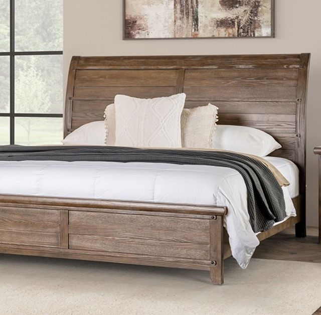 Furniture of America® Merthyr Brown Eastern King Panel Bed-2