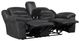 Homelegance® Hazen Black Double Manual Reclining Loveseat with Center Console-4