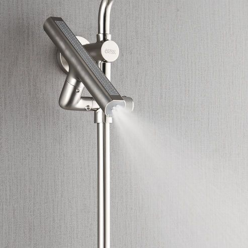 Forno Acqua AcquaFALL Brushed Nickel 24" Retrofit Shower System 1.8 GPM-1