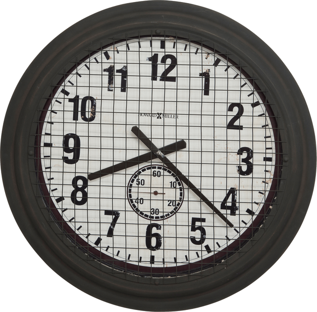 Howard Miller® Grid Iron Works Rusty Brown Metal Wall Clock-0