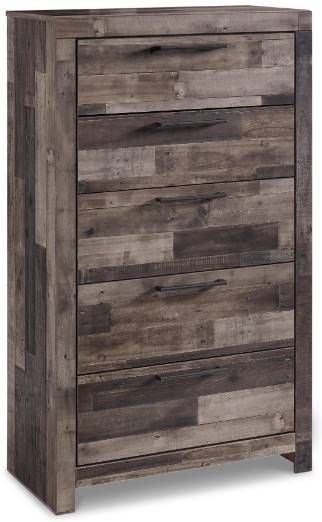 Benchcraft® Derekson 4-Piece Multi Gray Queen Storage Panel Bed Set-3