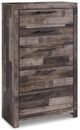 Benchcraft® Derekson 4-Piece Multi Gray Queen Storage Panel Bed Set-3