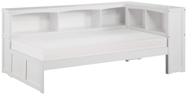 Homelegance® Galen White Twin Bookcase Corner Bed-0