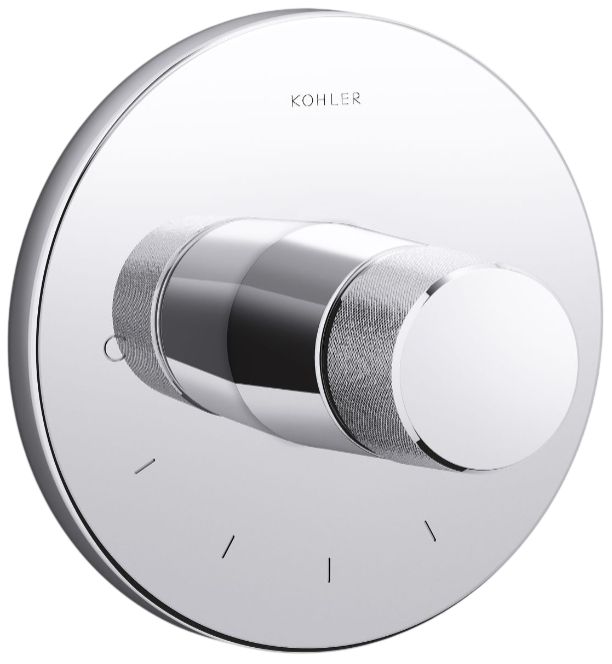 KOHLER® Components® MasterShower® Polished Chrome Temperature Control Valve Trim with Oyl Handle-0