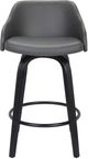 Armen Living Alec Black Brushed/Gray Bar Stool-2