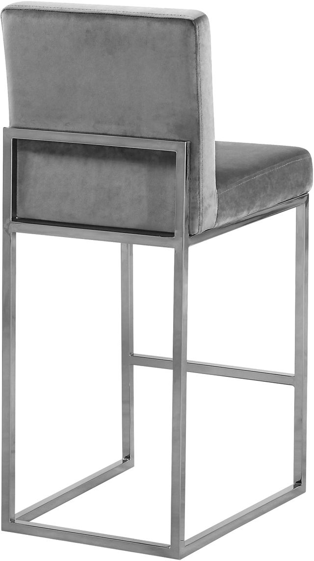 Meridian Furniture Giselle Gray Velvet Counter Stool-1