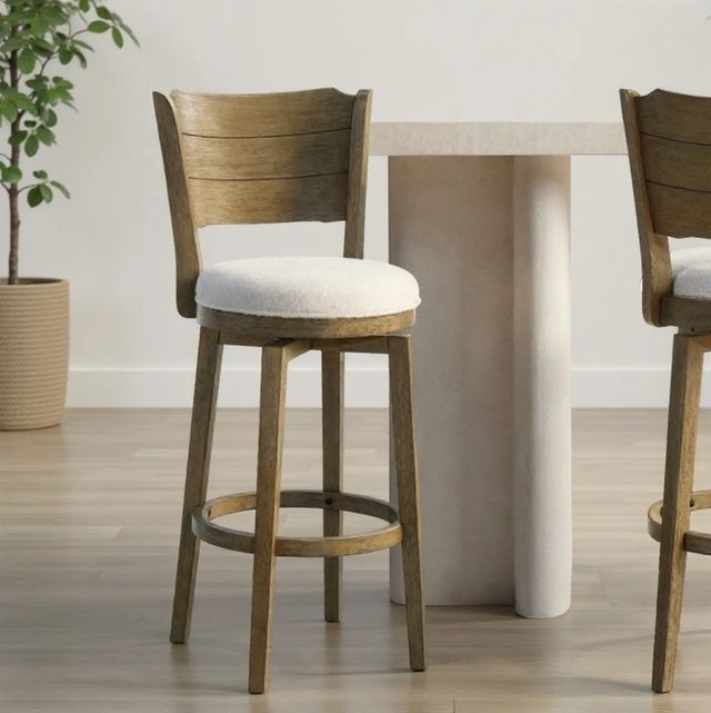 Armen Living Winsley 3-Piece Putty Brown/White Barstool Set-1