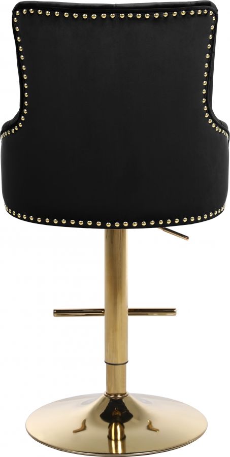 Meridian Furniture Claude Black Velvet Adjustable Stool-2