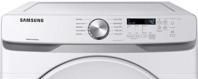 Samsung 6000 Series 7.5 Cu. Ft. White Front Load Electric Dryer-2