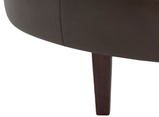 Bassett® Furniture Customizable Delway 45" Round Tufted Leather Ottoman-2