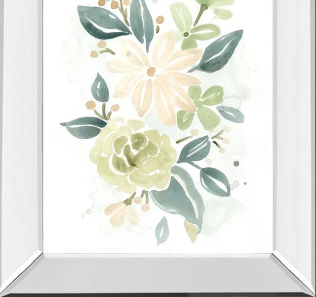Classy Art Spring Greens II by June Erica Vess Mirror Framed Wall Art-1