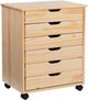 Linon Rudy Natural Wide Rolling Storage Cart-0