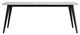Elements International Marlene White Dining Table with Black Base-1