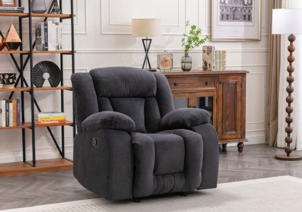 Milton Greens Stars Dark Gray Manual Rocker Chair-1