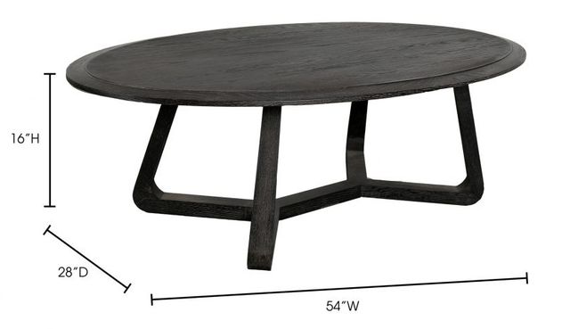 Moe's Home Collection Nathan Charcoal Black Coffee Table-3