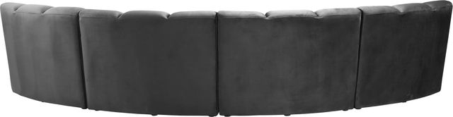 Meridian Furniture Infinity 4-Piece Grey Velvet Modular Sectional-3