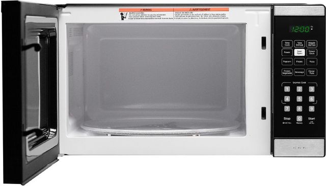Danby® 0.9 Cu. Ft. Black and Stainless Steel Countertop Microwave-3