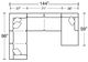 iAmerica 3pc Oyster Sectional P86845064-1