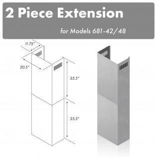ZLINE 36" Stainless Steel Chimney Extension-3