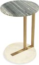Riverside Furniture Austin Gray Marble Round Side Table with Metal Framework-1