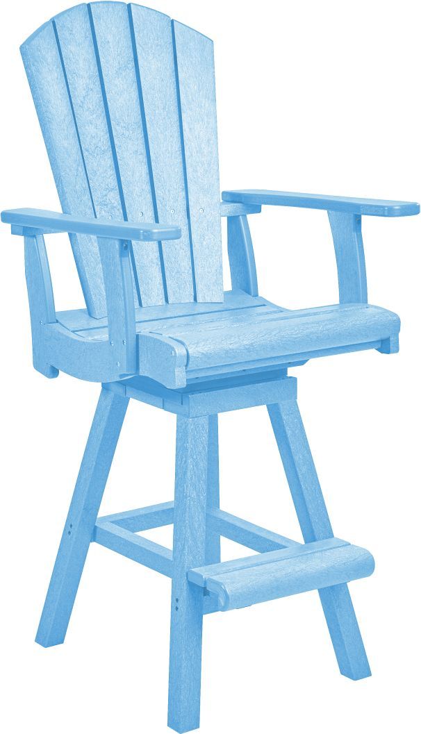 C R Plastics Generation Line Sky Blue Pub Chair-0