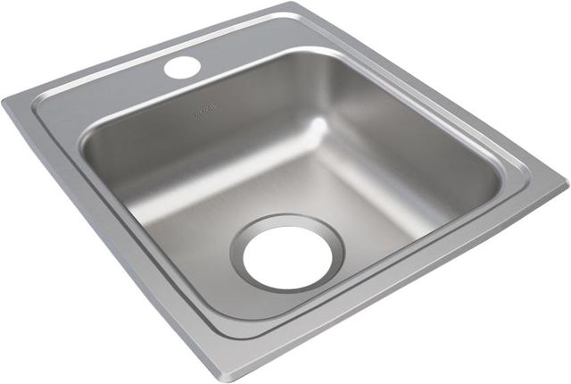 Elkay Lustertone® Classic Lustrous Satin 15" x 17-1/2" x 6-1/2" 1-Hole Single Bowl Drop-In ADA Sink-0