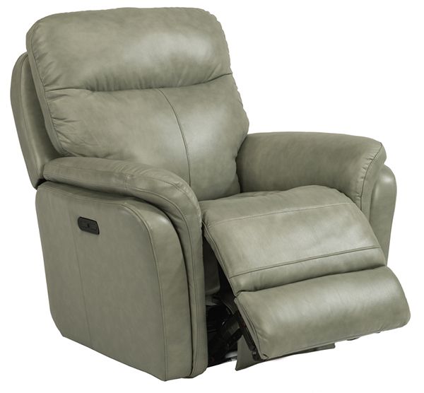 Flexsteel® Zoey Gray Power Gliding Recliner with Power Headrest | Big ...