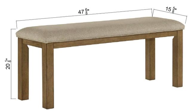 Crown Mark Cockrell Brown Dining Bench-2