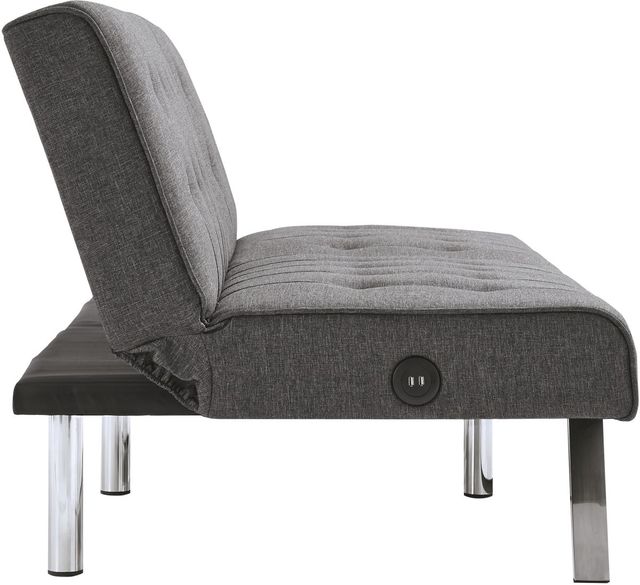 Signature Design by Ashley® Sivley Charcoal Flip Flop Armless Sofa-2